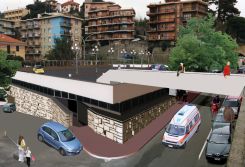 Nuovo parcheggio in piazza Servettaz, Celle Ligure (Sv)